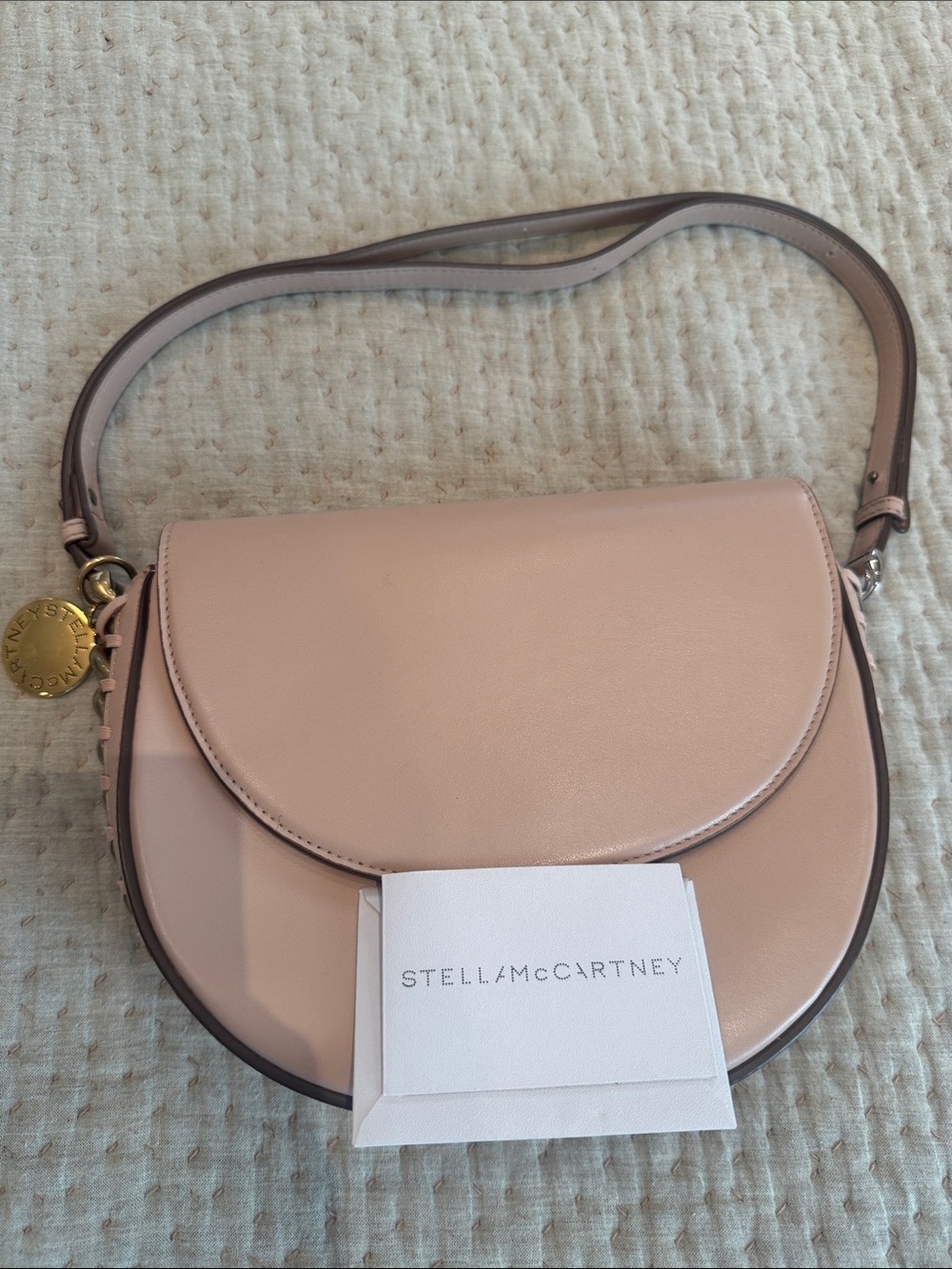 Stella McCartney Blush Pink Curved Flap handle Bag